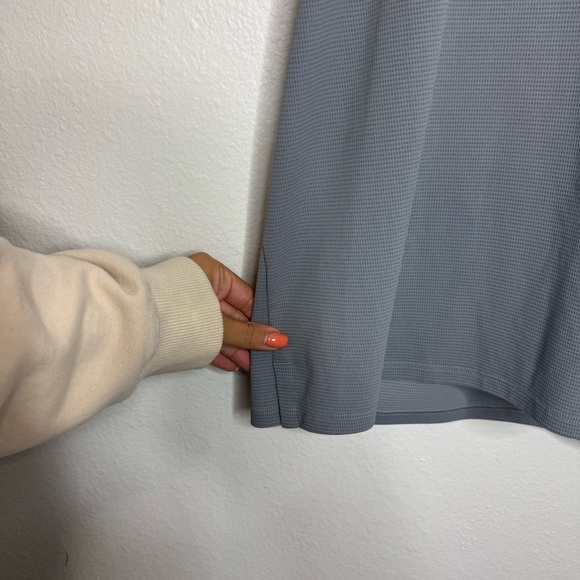 Lululemon Light Cast gray Warped Sense Polo Shirt - Picture 3 of 8